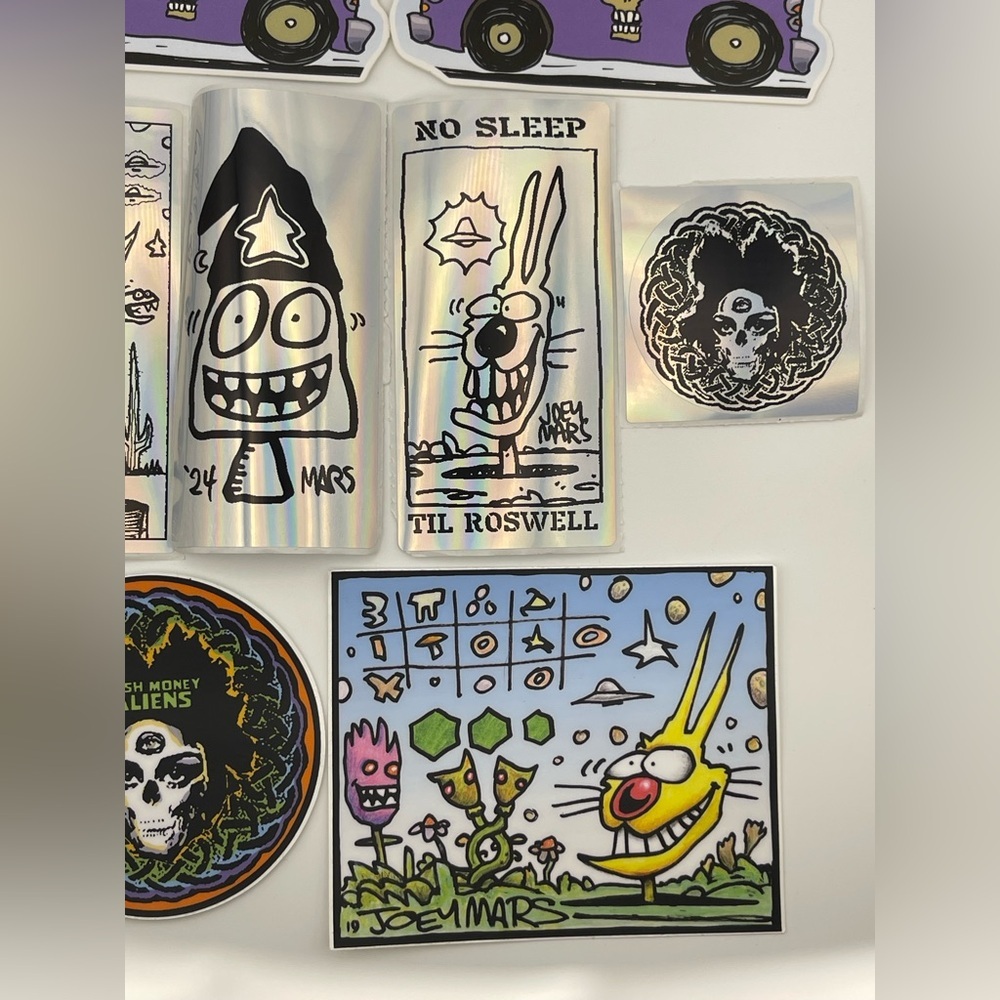 JOEY MARS Rare Vintage, sticker LOT, postcard, Grateful Dead stickers, artwork​ - Picture 2 of 4